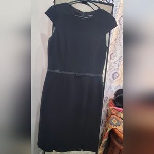 Worth New York black cap sleeve dress